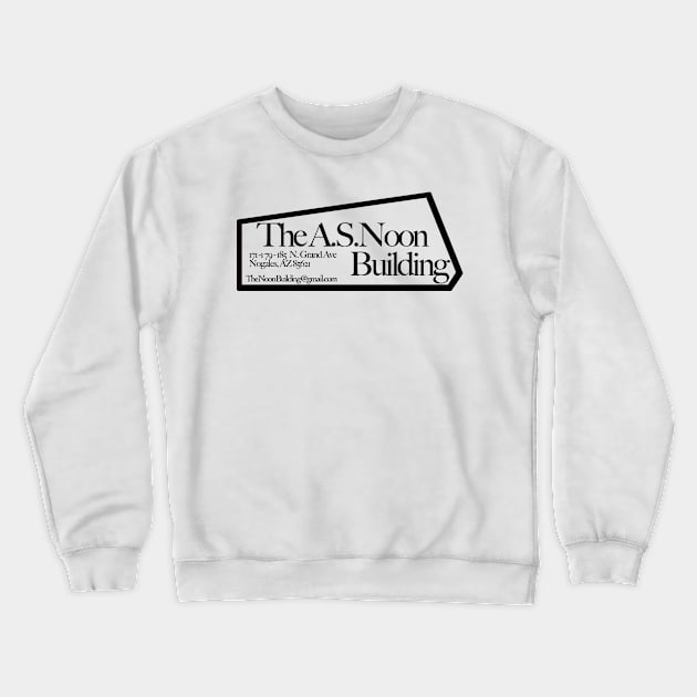 The Noon Building (black) Crewneck Sweatshirt by Nuttshaw Studios